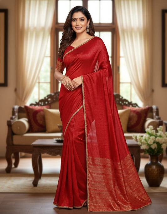 Crimson Luxe Fendy Fabric Saree
